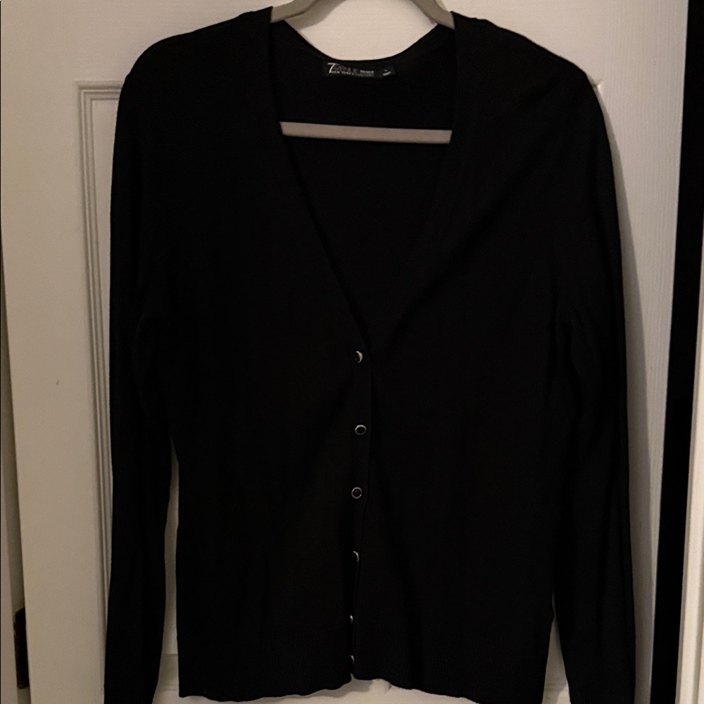 Zara Women's Black Cardigan Sweater